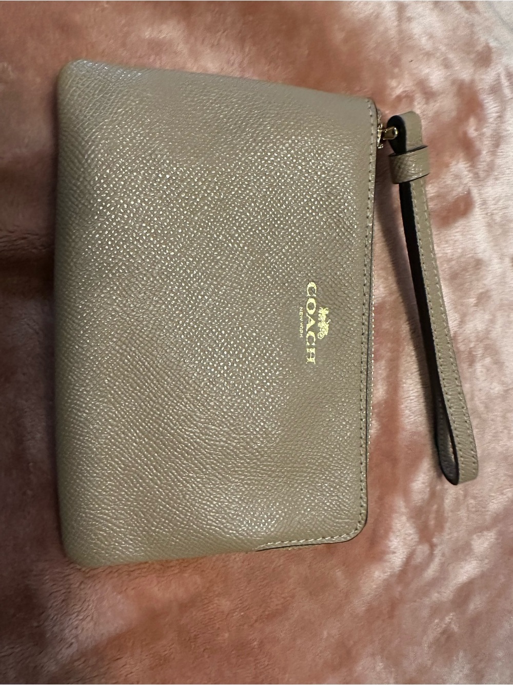 Coach Brown Leather Wristlet with Gold Hardware NWOT